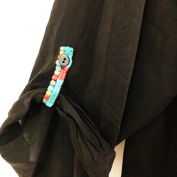 Rare Johnny Was Floral Embroidered Tunic Top - Picture 2 of 8